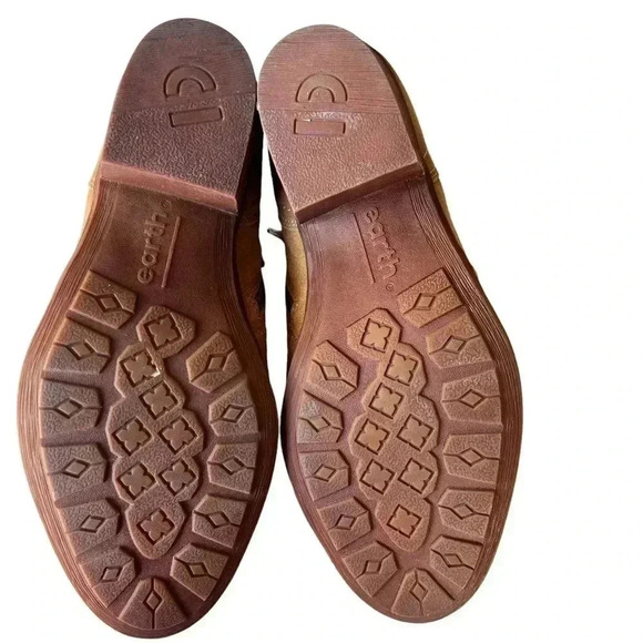 EARTH WOMENS TAN LEATHER PEAK PERU SHORT ANKLE BOOTIES!! - Picture 9 of 9